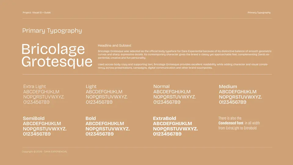 Bricolage Grotesque primary typography page