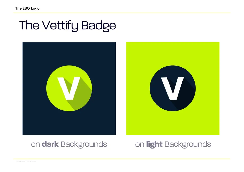 The Vettify badge on dark and light
