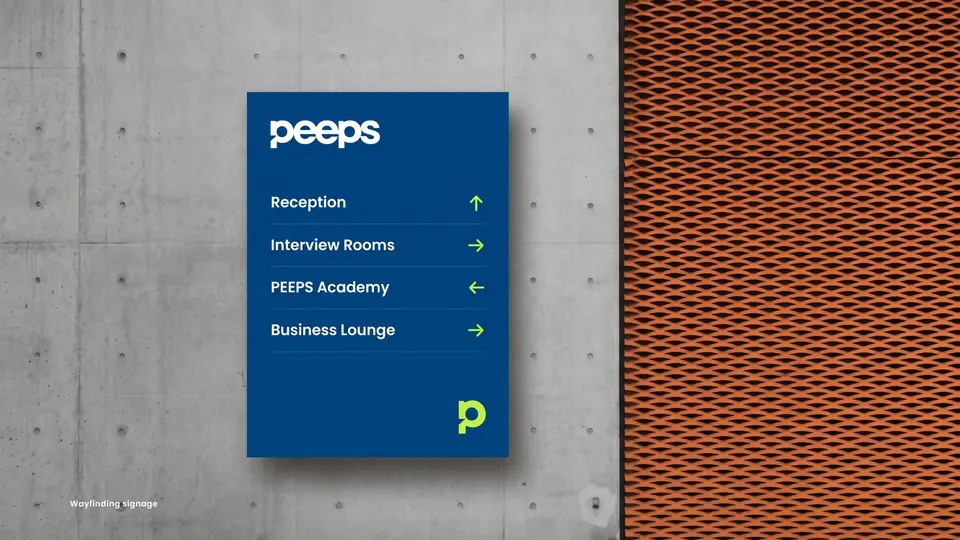 PEEPS office wayfinding sign