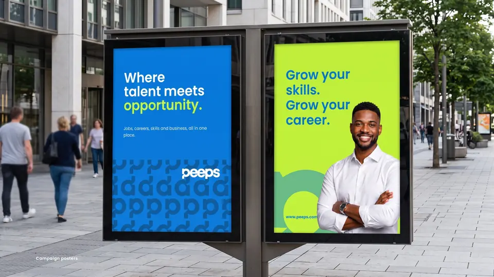 PEEPS bus-stop posters: Where talent meets opportunity