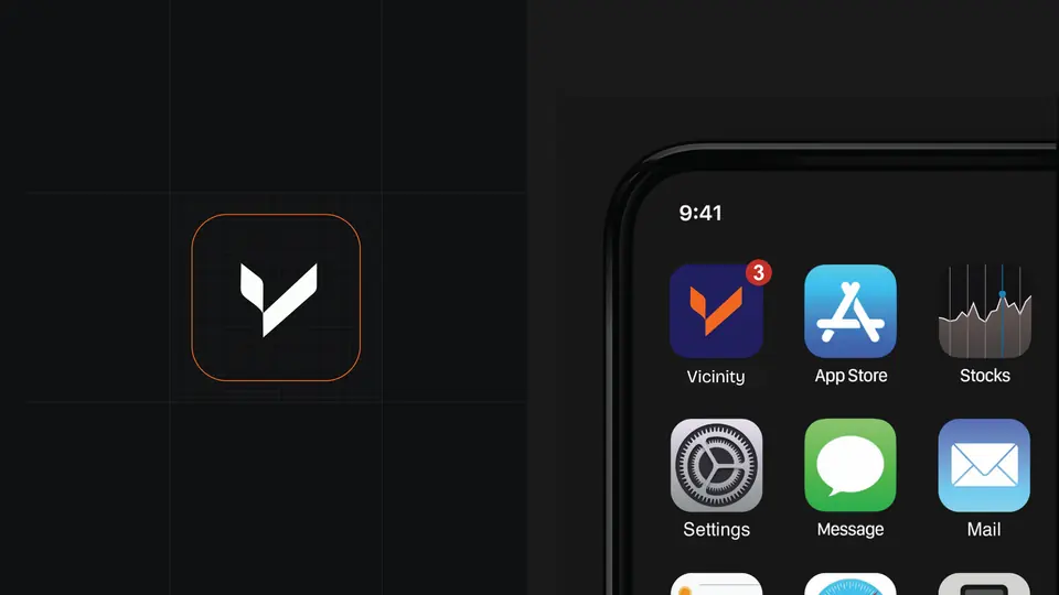 Vicinity app icon on a phone
