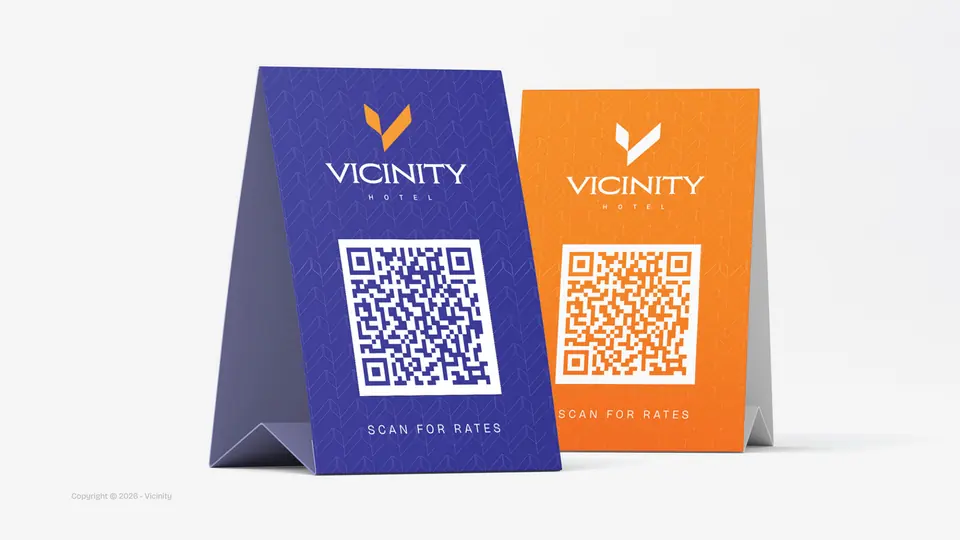 Vicinity QR table tents