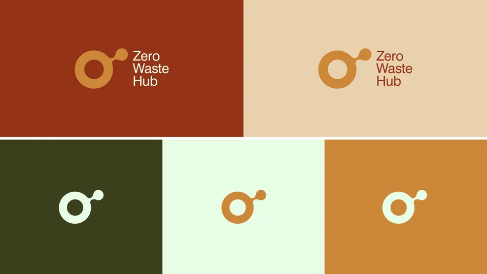 Zero Waste Hub logo colourways