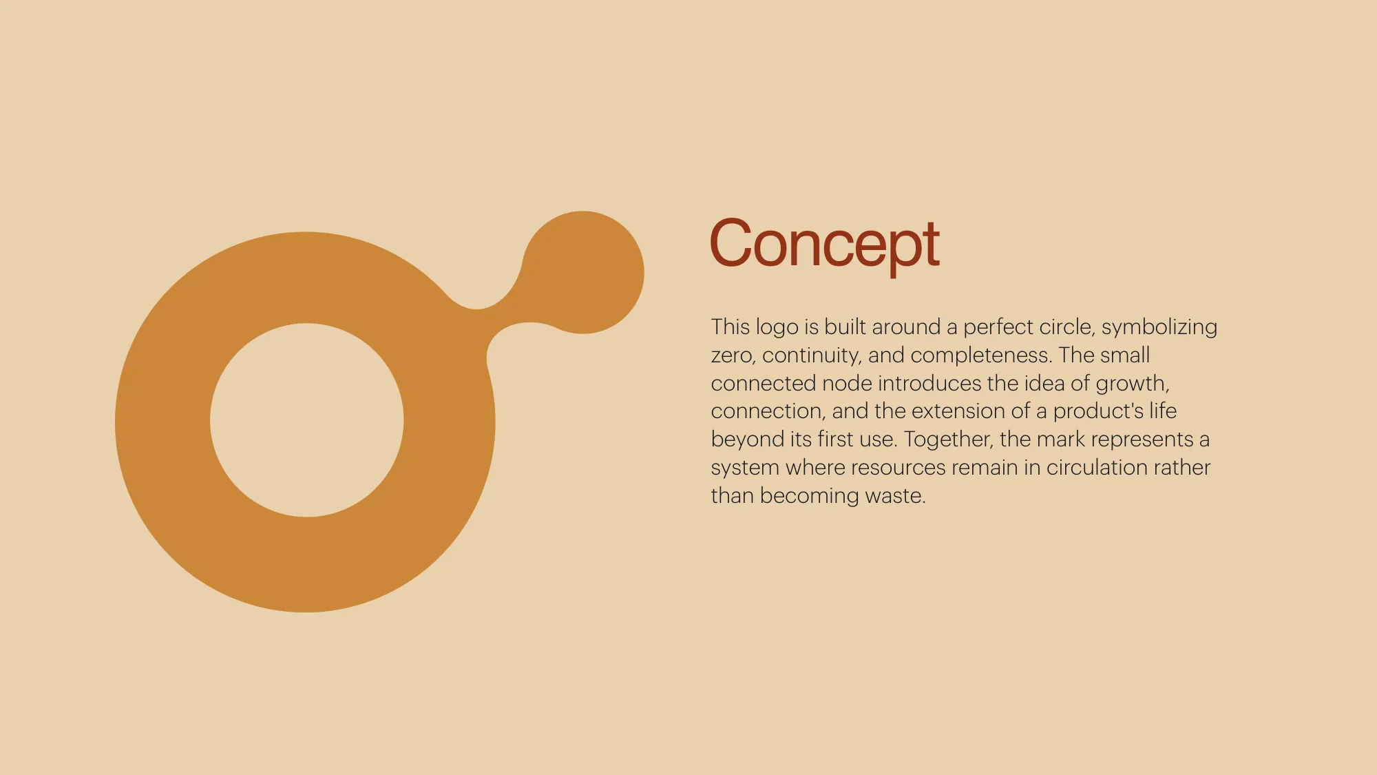 Route 3 concept: a circle with a connected node